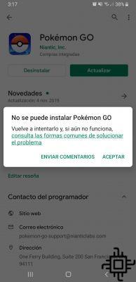 Problemi comuni durante il download e l'installazione di Pokémon GO
