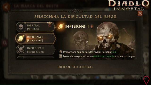 Come cambiare il livello in Diablo Immortal?